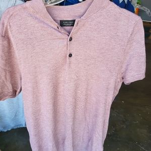 Zara short sleeve crewneck sweater in dusty pink